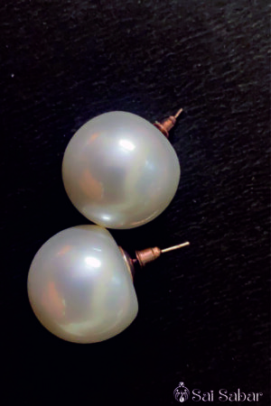 Big White Pearl Earrings