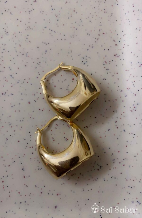 Gold Plated Anti Tarnish Bucket Earrings