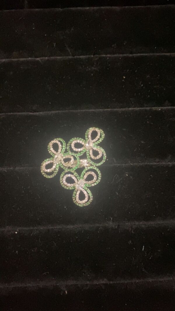 Green Floral Ad Ring - Image 2