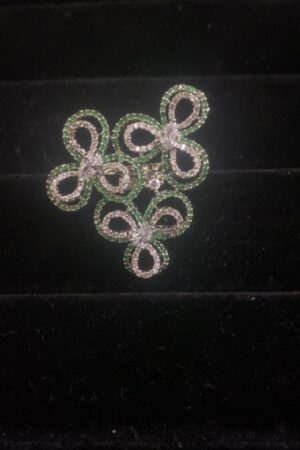 Green Floral Ad Ring