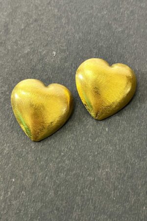 Brass Heart Earrings