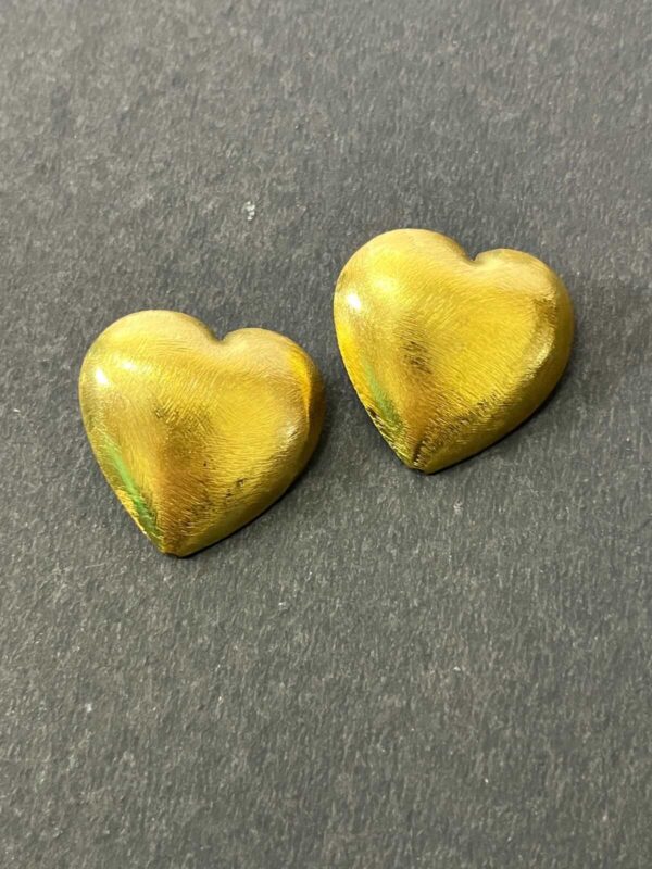 Brass Heart Earrings
