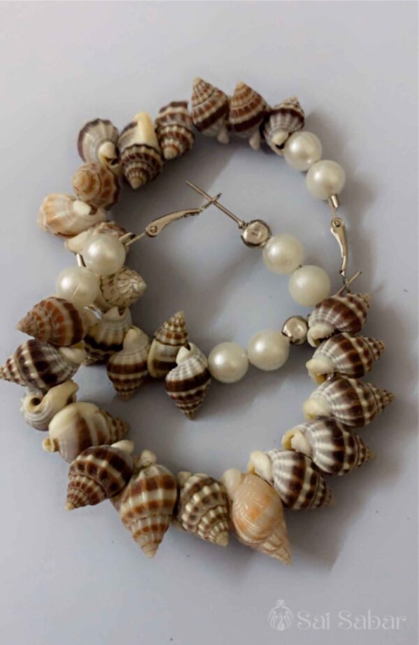 Sea Shell Hoops - Image 2