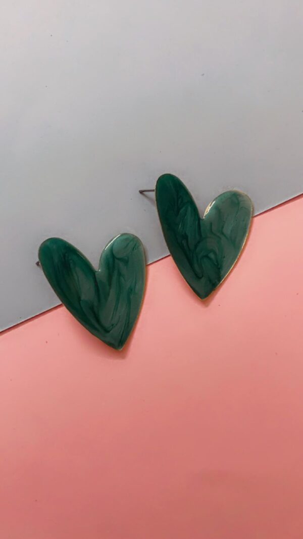 Heart Shape light Weight Korean Studs - Image 2