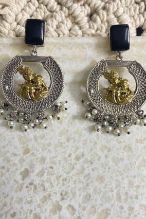 Radha Krishan Dual Tone Jhumkis