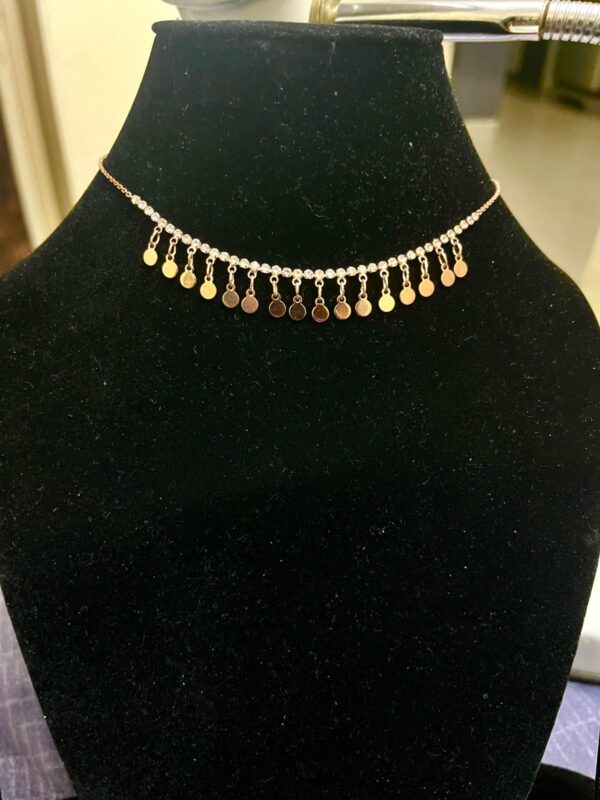 Ad Stone Rose Gold Adjustable Charms Neckpiece