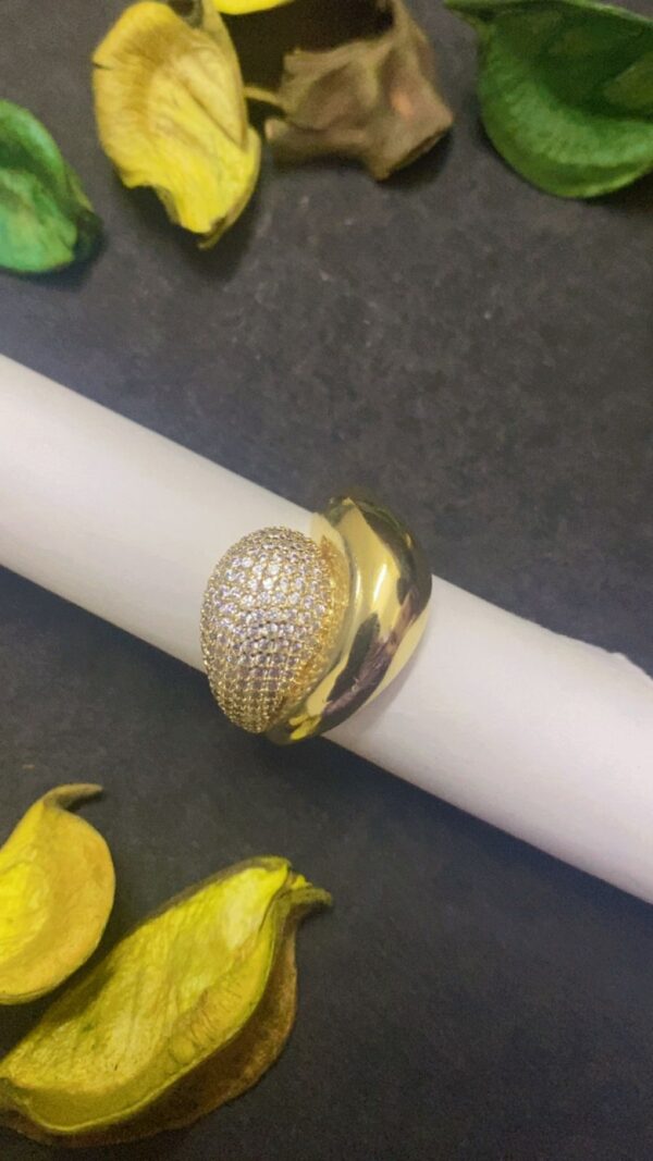 Golden Statement Ring - Image 3