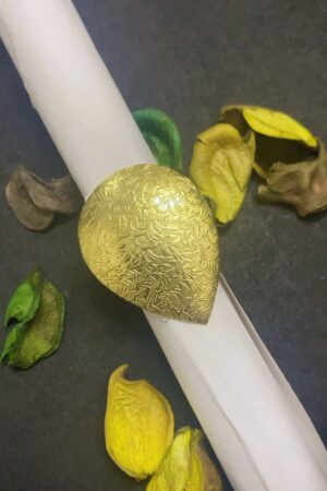 Golden Brass Leaf Ring