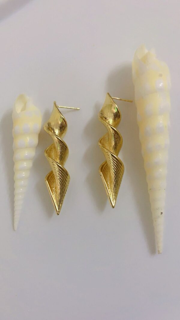 Golden Nail Earrings - Image 2