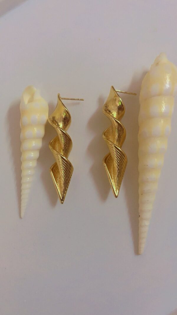 Golden Nail Earrings