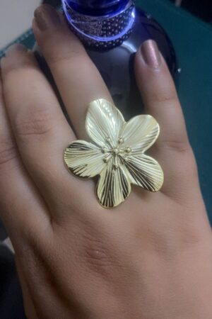 Gold Flower Anti Tarnish Ring